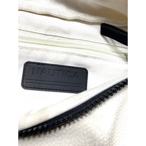 White Nautica Pouch Crossbody Designer Side Bag Unisex *Has defect* Read - Picture 9 of 12